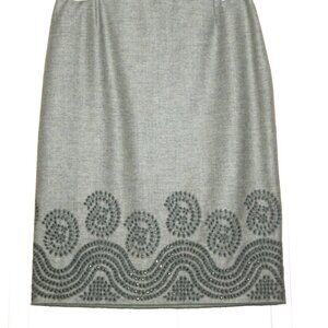 Christian Lacroix Bazar Pencil Skirt Made in France Cashmere Wool Blend  EU 42